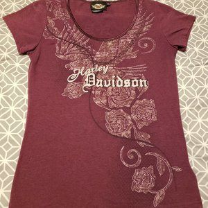Harley Davidson Scoop Neck Tee Size XS